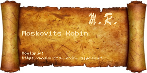 Moskovits Robin névjegykártya